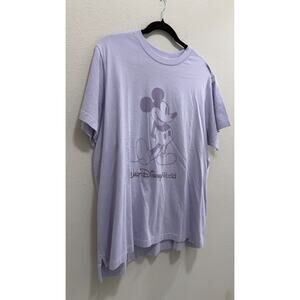 Disney Parks Lavender Classic Mickey Standing Tee - Women’s XL NWT